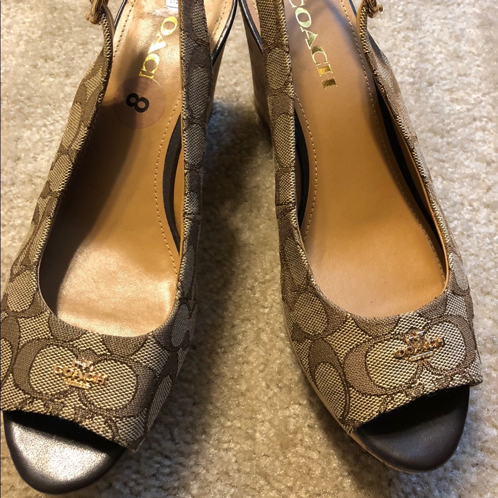 New Coach Wedges Slingbacks